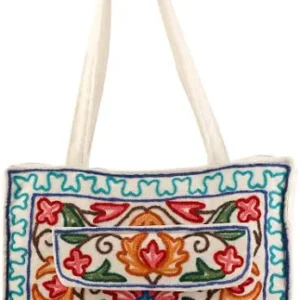 Women's Kashmiri Hand Embroidered Tote Handbag
